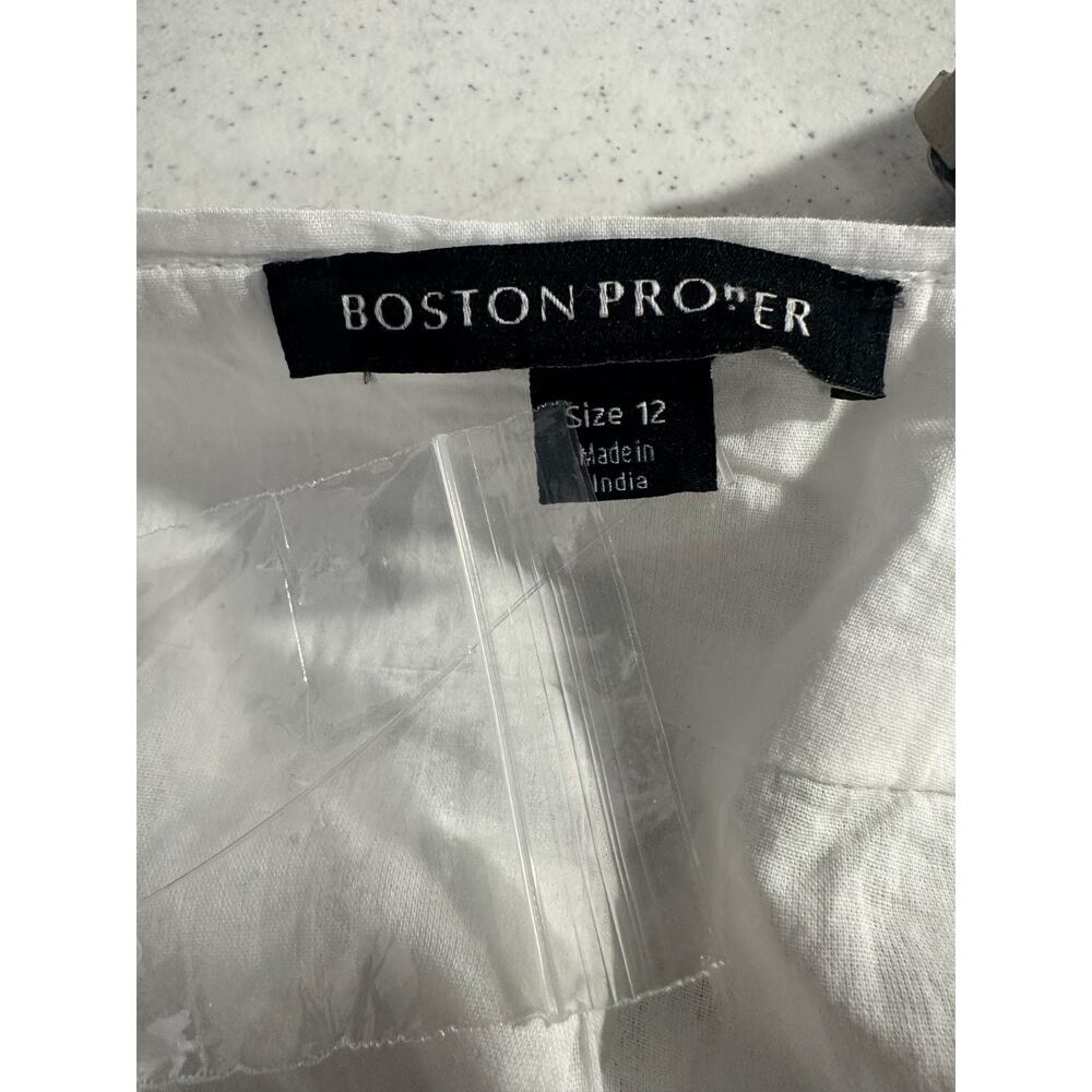 NWT Boston Proper Floral Sequin Embellished Shimmer Linen Jacket Sz 12 $190 C1 - Picture 6 of 8